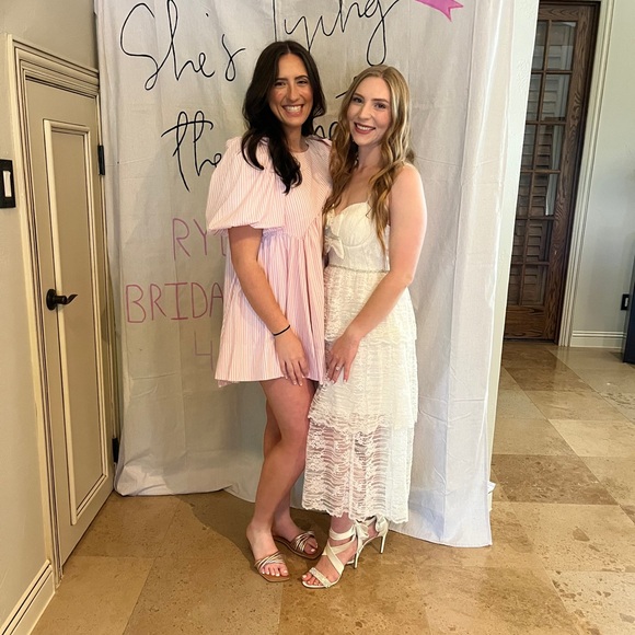 Gianni Bini Cream Satin Heels with Rhinestone Strap - Picture 10 of 14